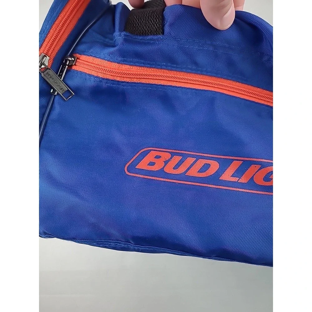 VINTAGE BUD LIGHT BEER DUFFEL‎ BAG handbag gym tote ANHEUSER BUSCH Advertising